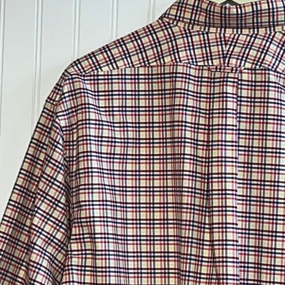 Lands End Men's Shirt Long Sleeve Button Down Multi Color Plaid SZ 17-33 Cotton - Picture 8 of 11
